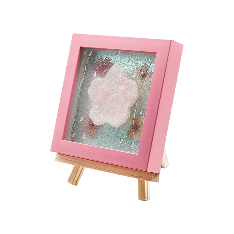 노란 나무 프레임 벚꽃 아트 램프 - 요자쿠라 비